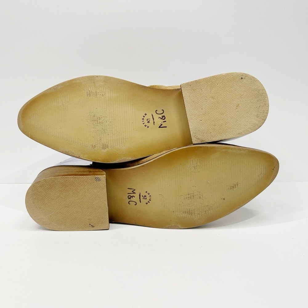 MUSSE & CLOUD Slip On Tan Suede Mules Coastal Cowgirl Western Boho 37 US 6.5-7 - Picture 7 of 8